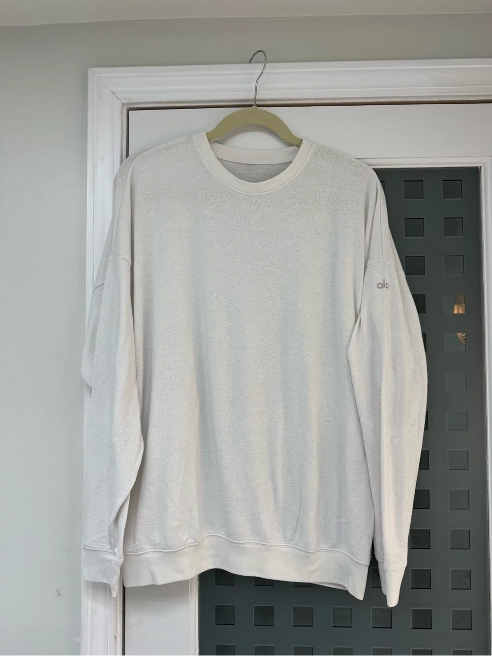 Alo Soho Pullover Ivory Large